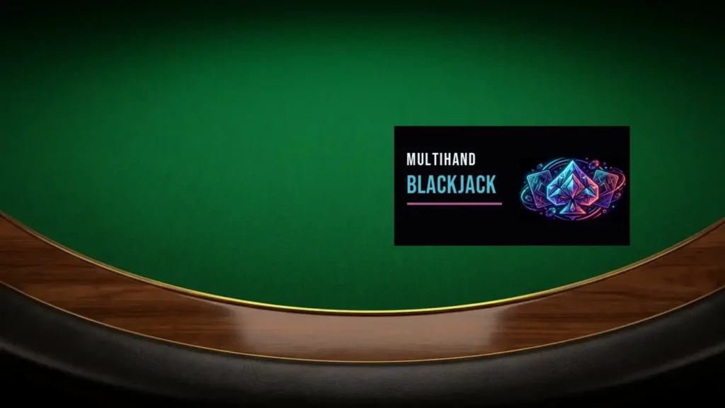 Multihand Blackjack branded table artwork